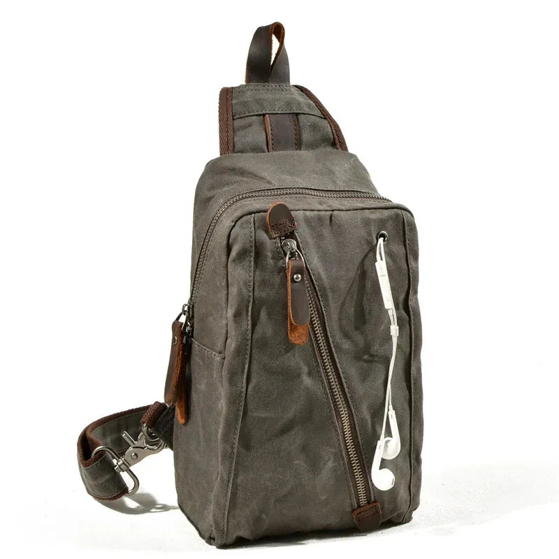 Waxed Canvas Sling Bag