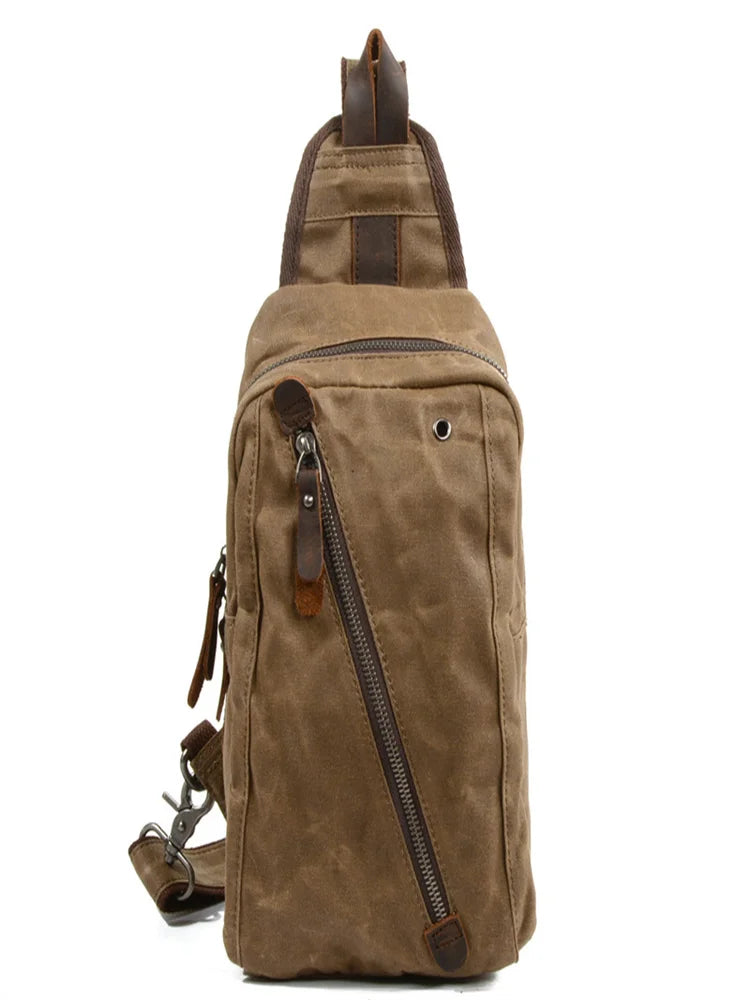 Waxed Canvas Sling Ba grey