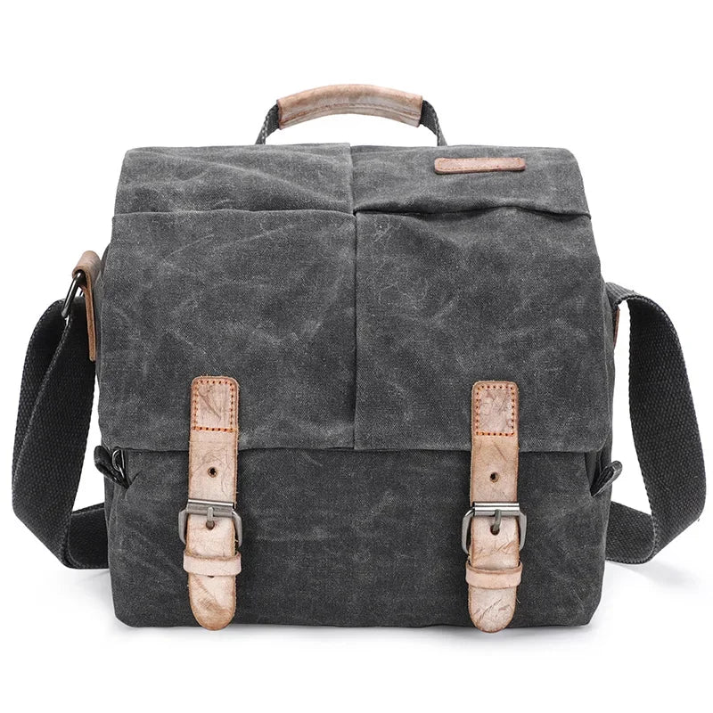 Canvas DSLR Camera Bag Dark Gray