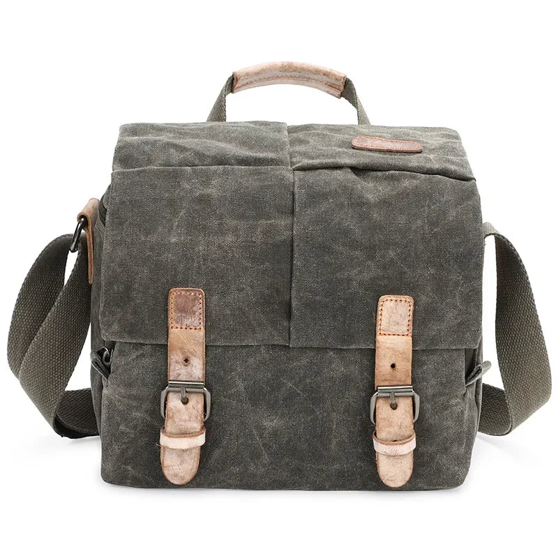 Canvas DSLR Camera Bag Gray