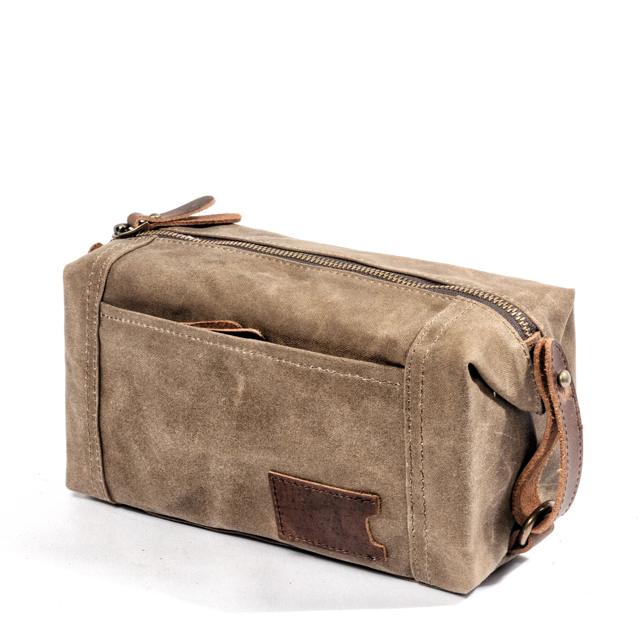 Waxed canvas dopp men's toiletry bag