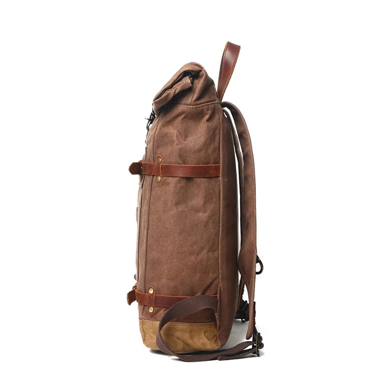 Waxed Canvas Military Backpack