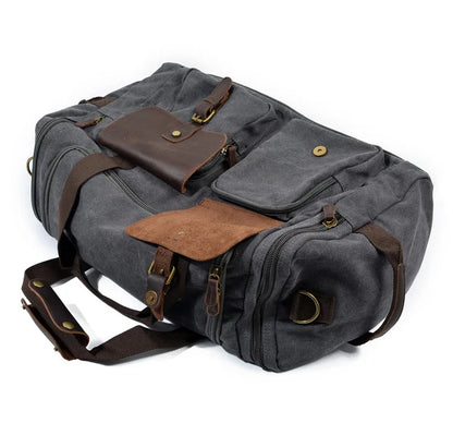 Waxed canvas travel bag