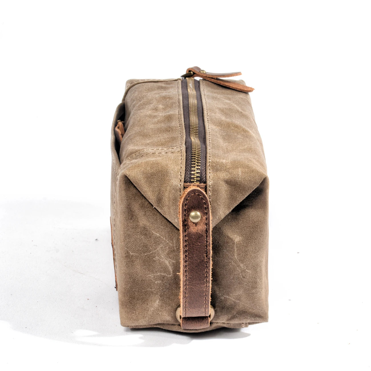 Waxed canvas dopp men's toiletry bag