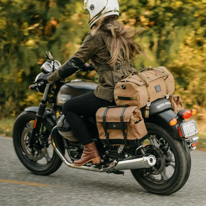 Men's waxed canvas weekend bag 