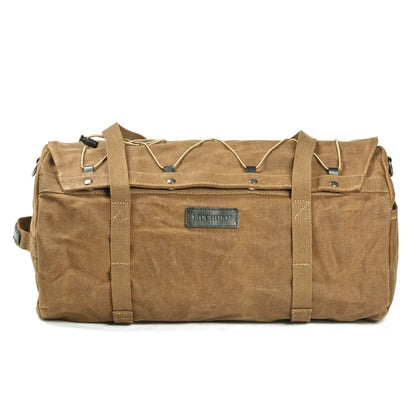 Men's waxed canvas weekend bag khaki