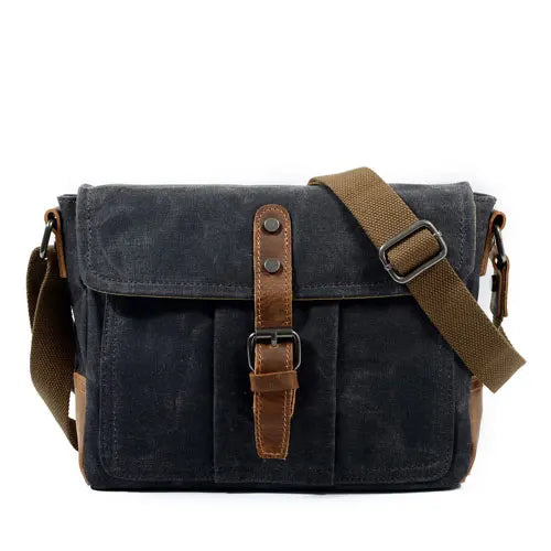 Oil Waxed Canvas Purse grey