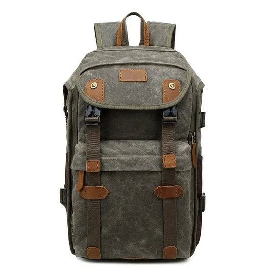 Retro Camera Backpack Green