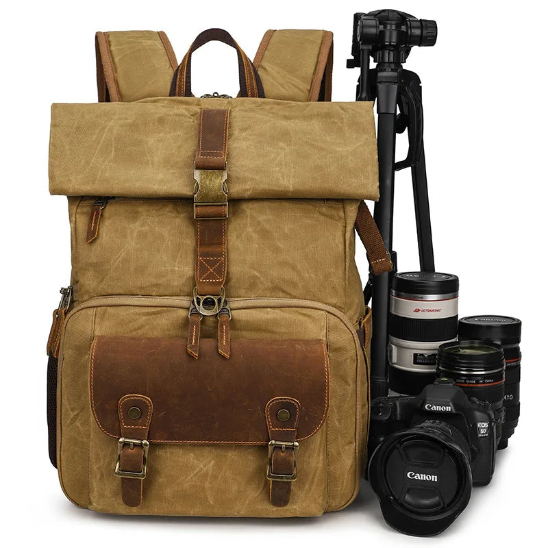 Waxed Canvas DSLR Backpack