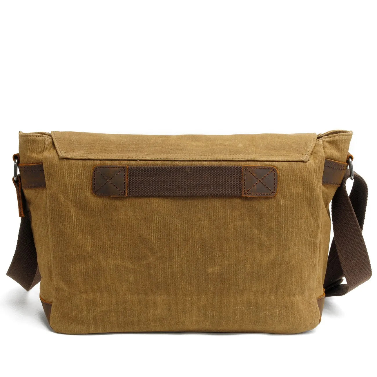 Waxed canvas messenger bag