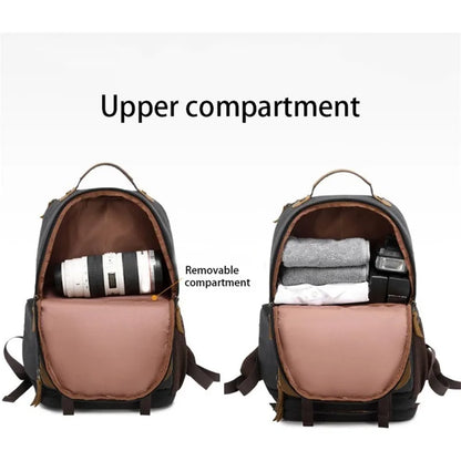 Wax canvas camera bag