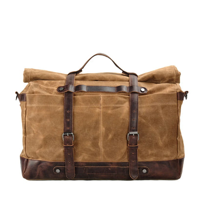 Waxed Canvas Rolling Duffle Bag