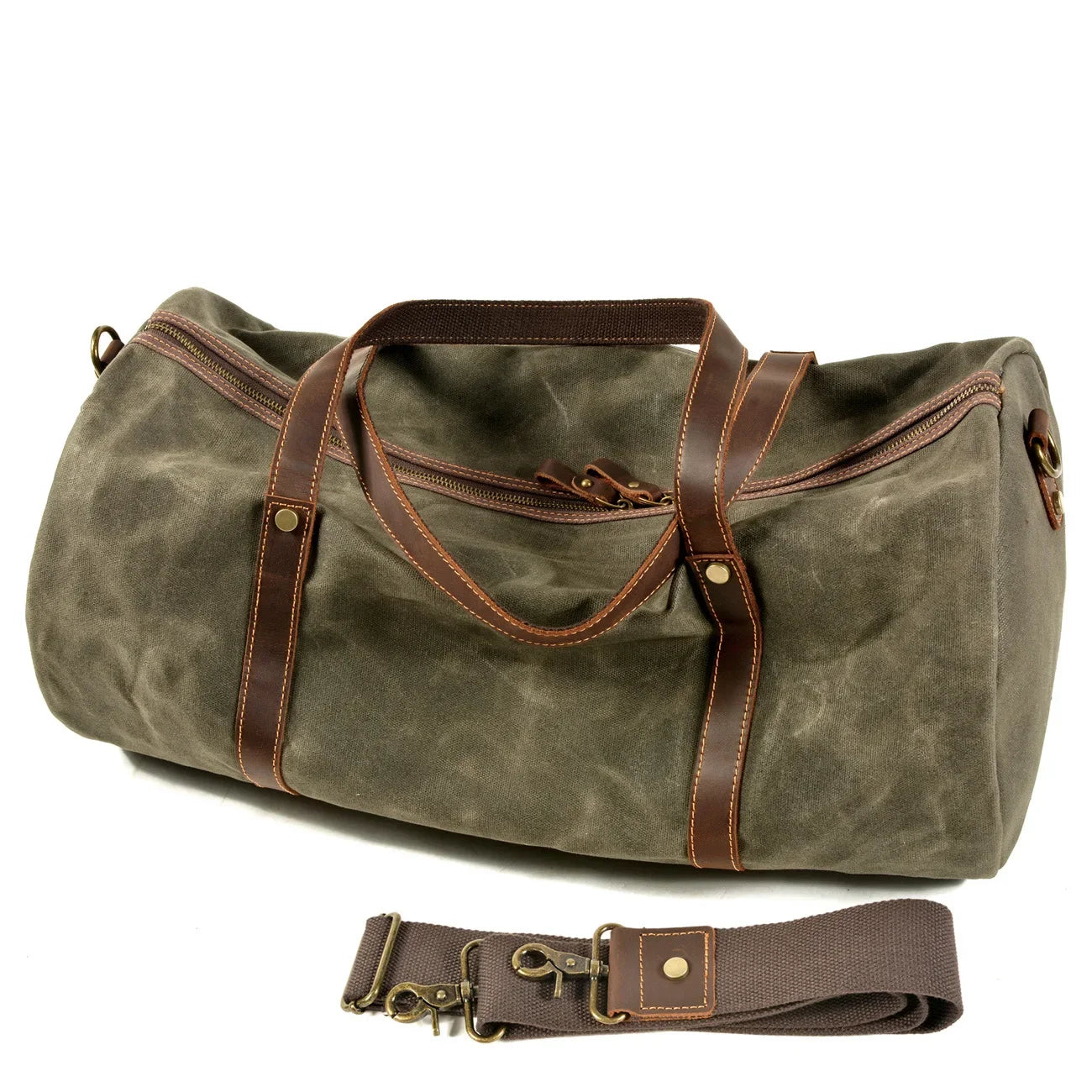 Waxed Canvas Military Duffle Bag