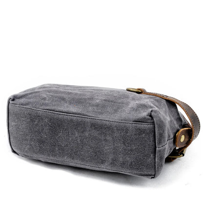 Men's waxed canvas toiletry bag