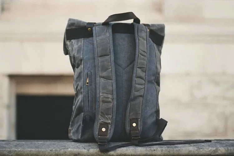 Waxed canvas backpack rucksack