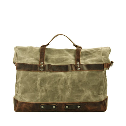 Waxed Canvas Rolling Duffle Bag