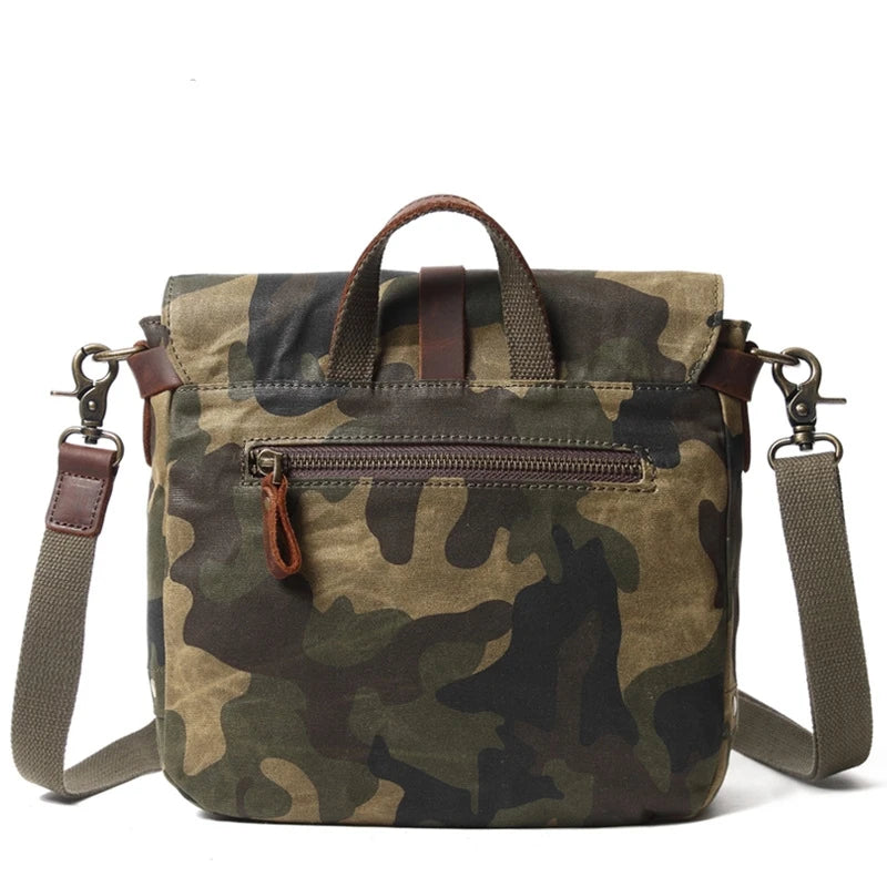 Camouflage Oil Wax Canvas Purse