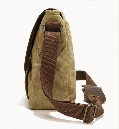 Men's Vintage Wax Canvas Shoulder Bag