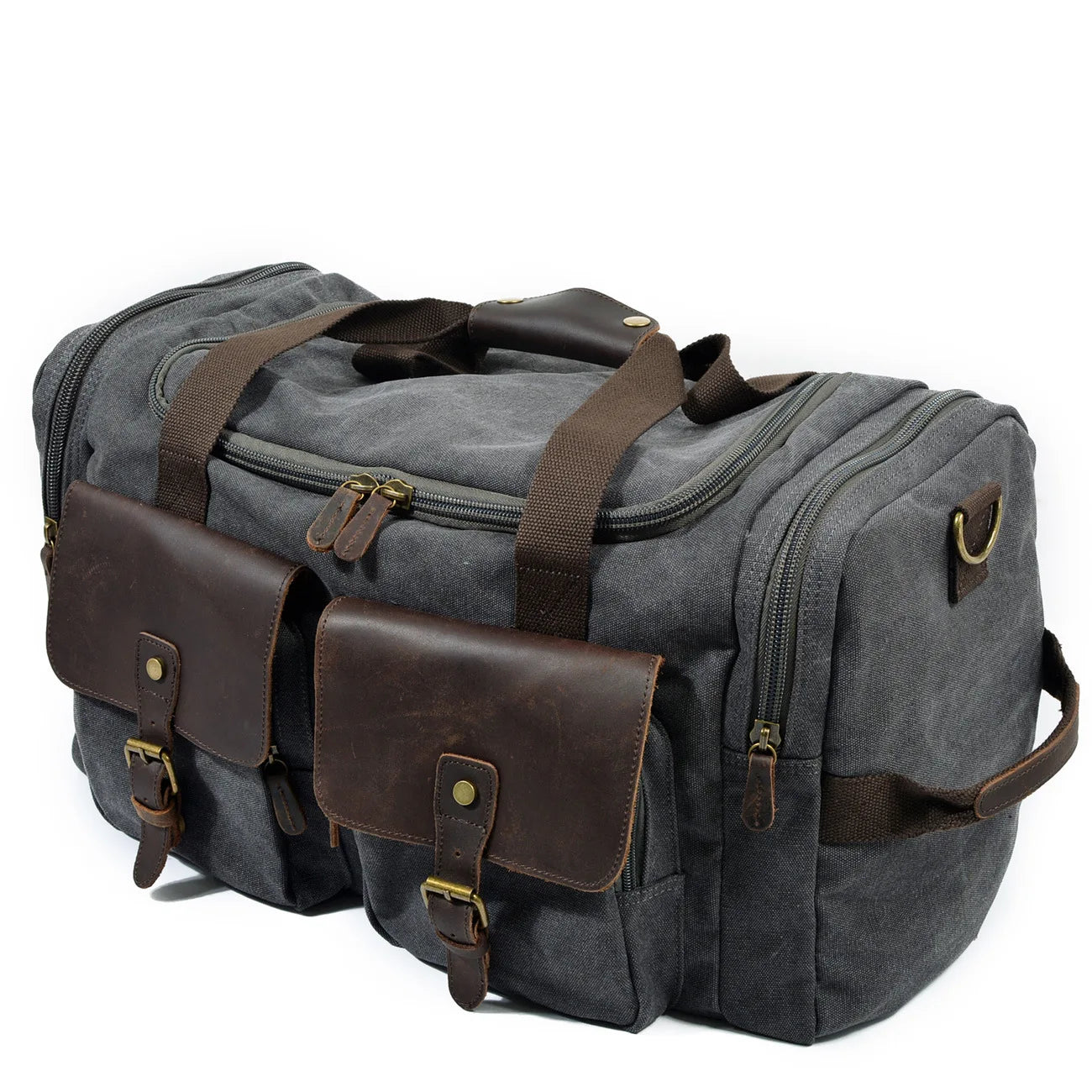 Waxed canvas travel bag