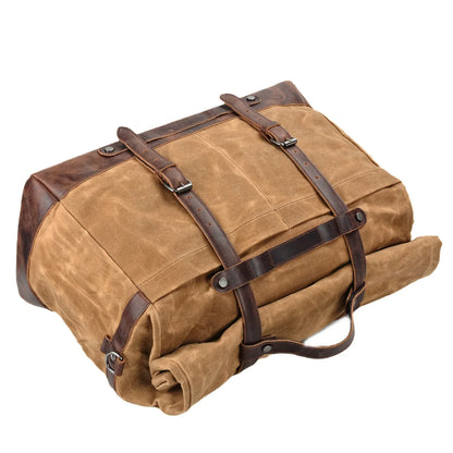 Waxed Canvas Rolling Duffle Bag