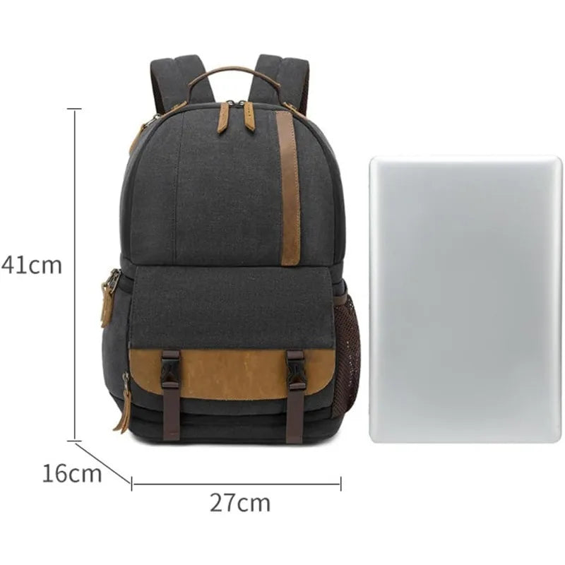 Wax canvas camera bag