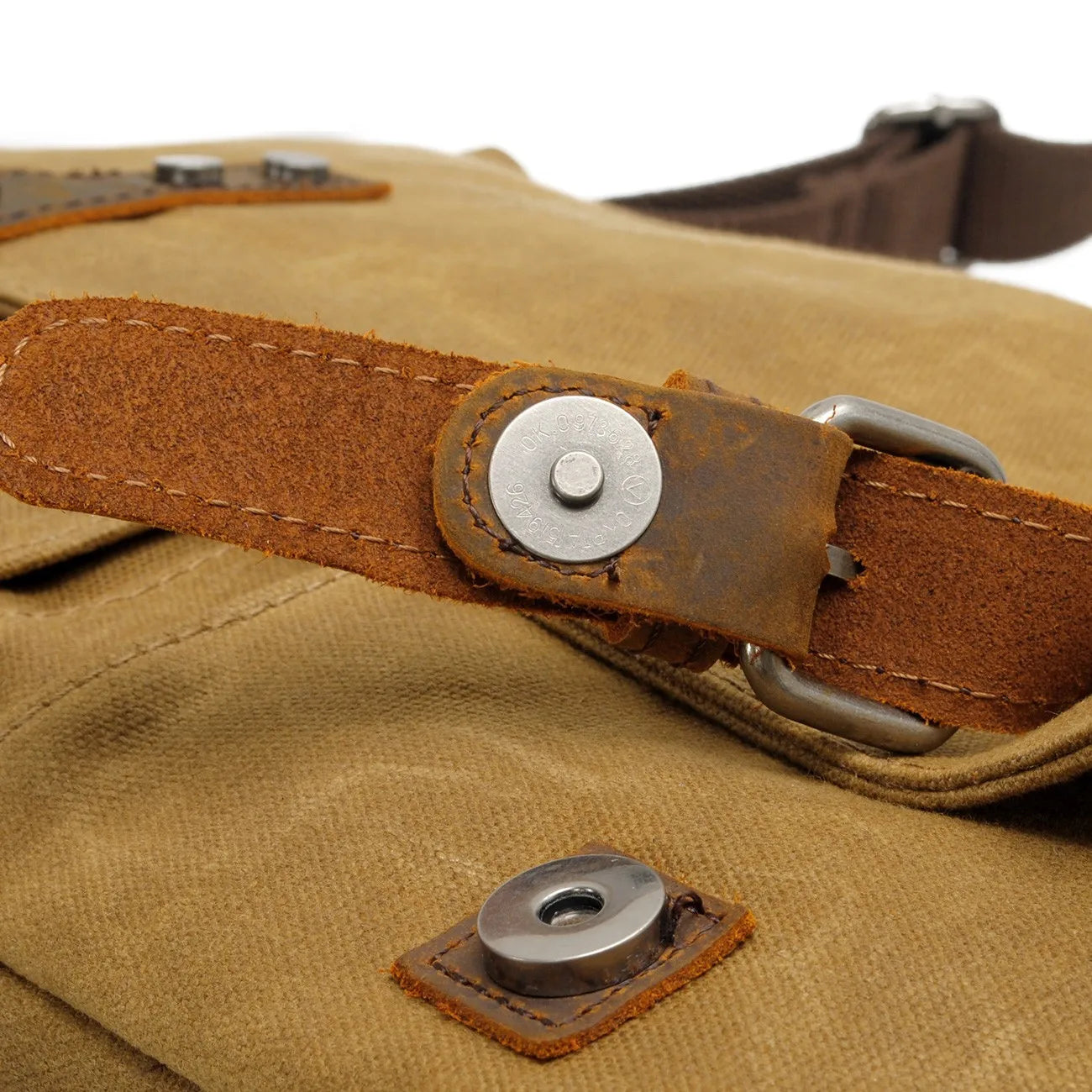 Waxed canvas messenger bag