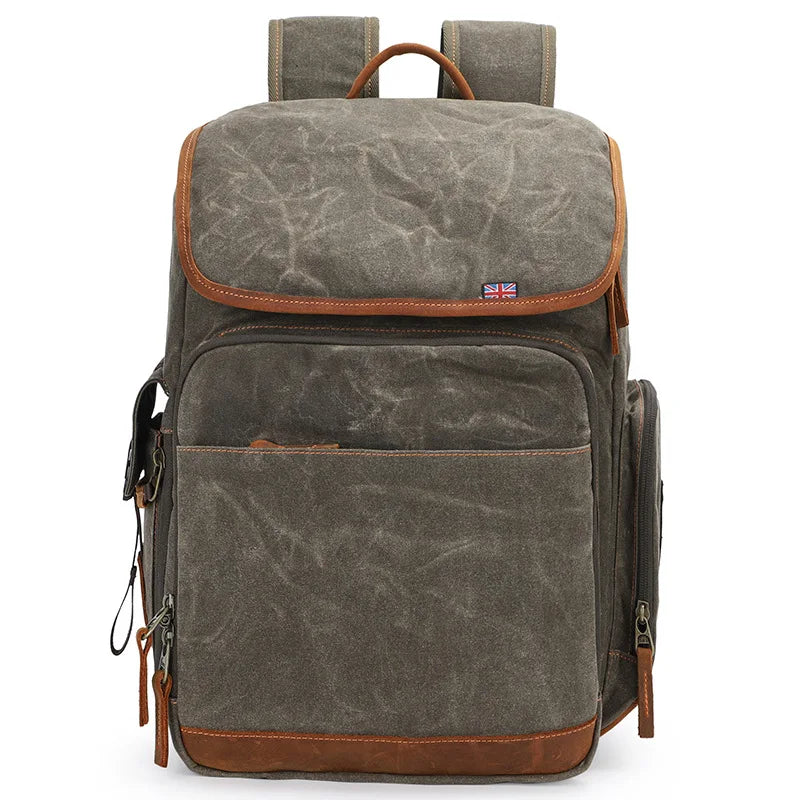 Vintage Camera Backpack Green
