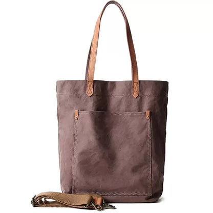 Vintage waxed canvas handbag coffee