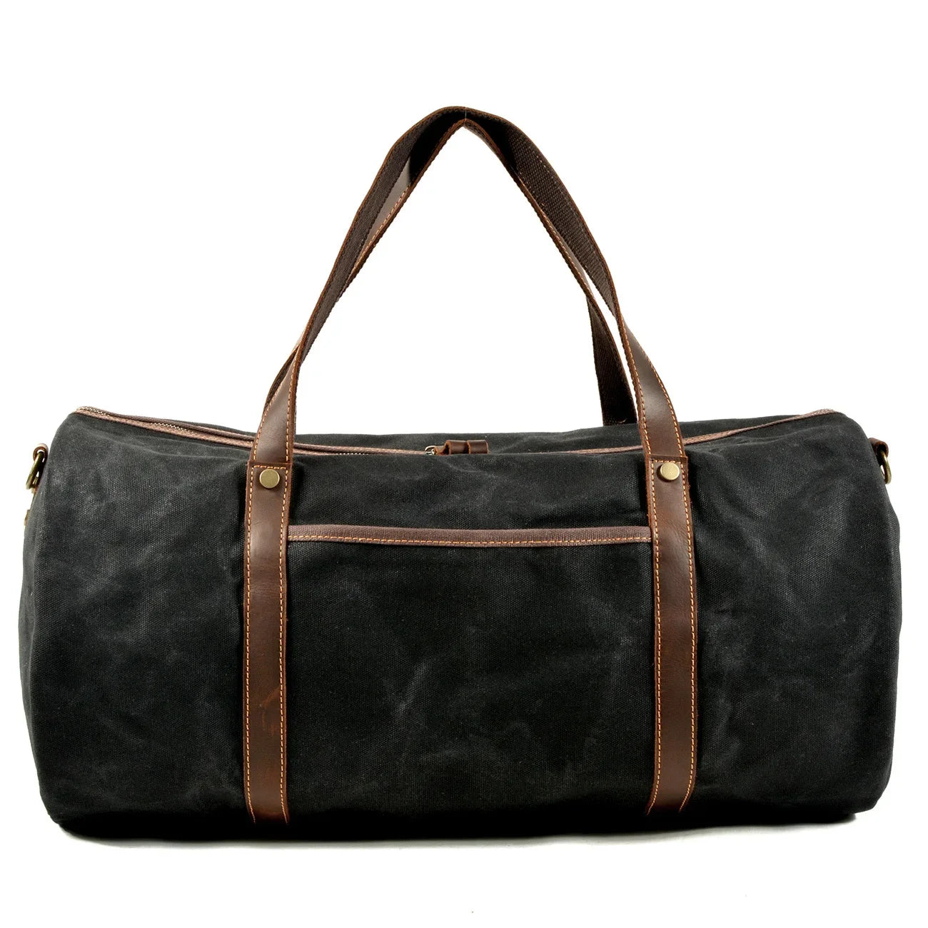 Waxed Canvas Military Duffle Bag Black