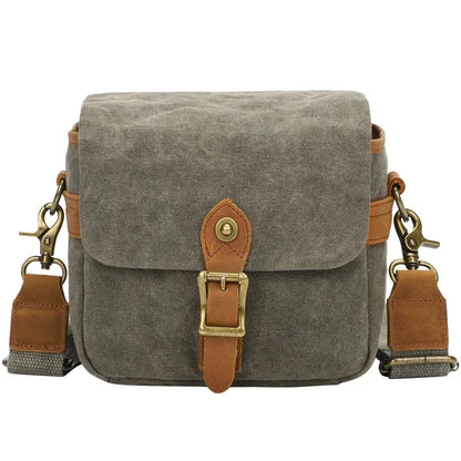 Women's Waxed Canvas Camera Purse gray