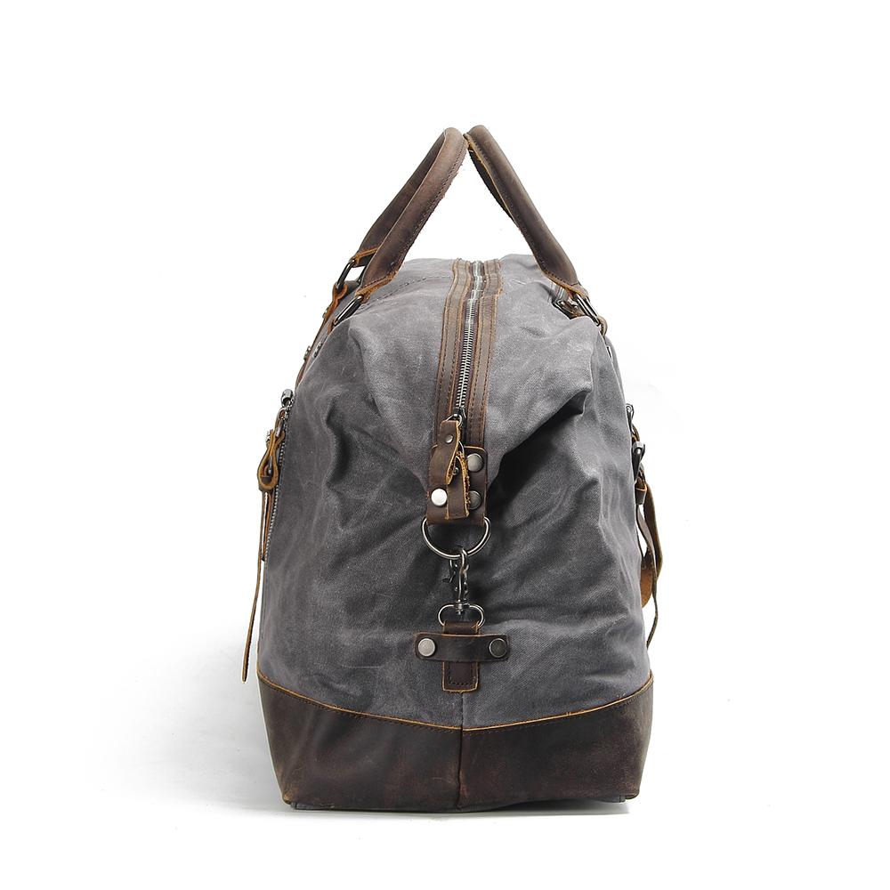 Men's waxed canvas duffle bag