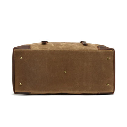 Waxed Canvas and Leather Duffle Bag